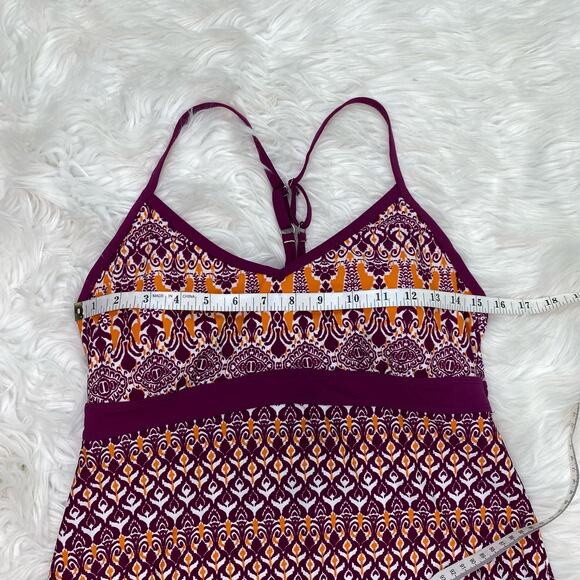 Athleta Printed Shorebreak Dress Size M Red Maroon Built In Bra - Picture 10 of 16